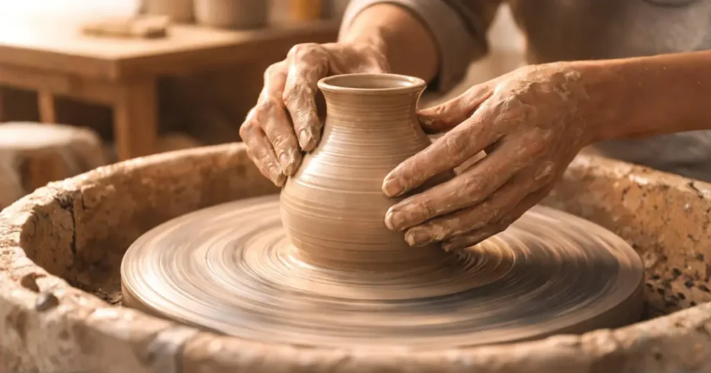 何かを作り出す手元の様子