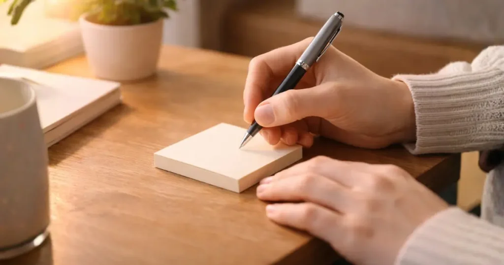 キャリアについてメモを取り始めるイメージ