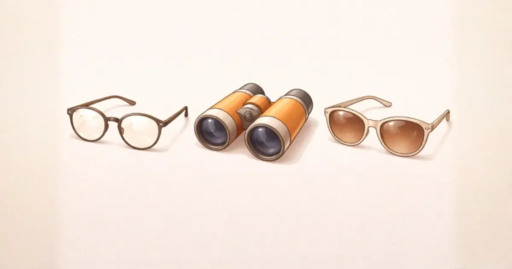 3つの視点を表す3つのレンズ