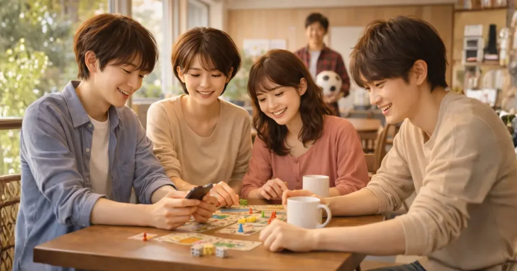 趣味のコミュニティで楽しむ若い社会人たち