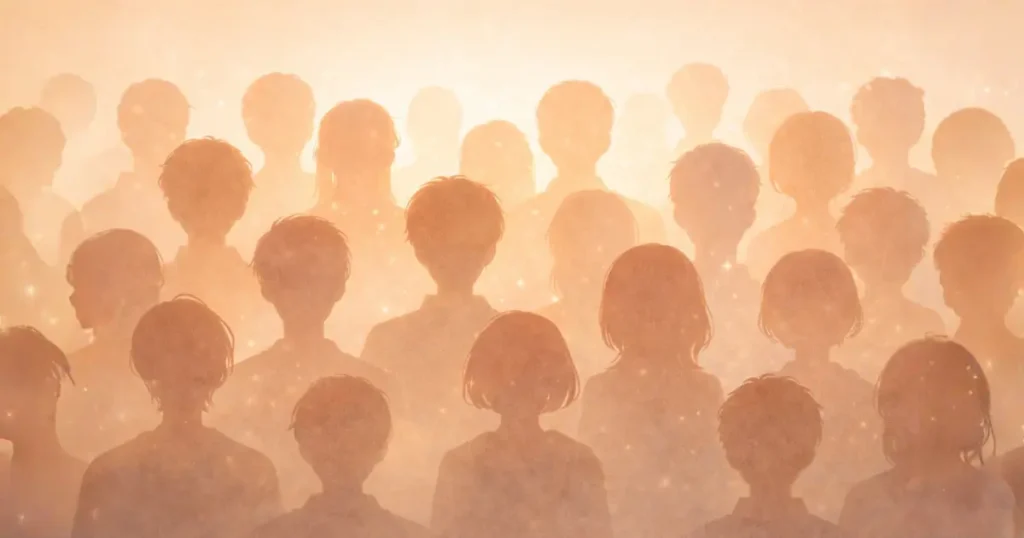 多くの人が同じ気持ちを抱えていることを示すイラスト