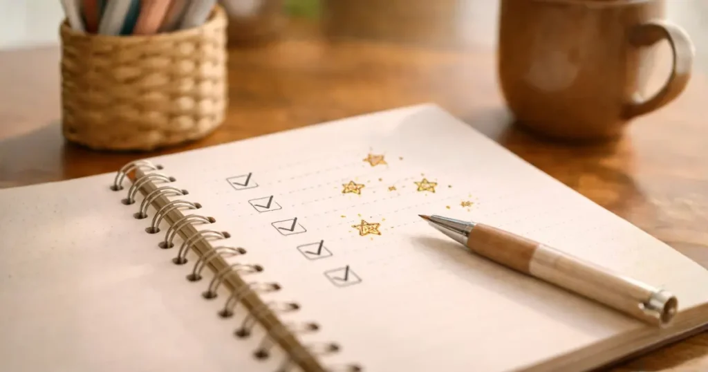 小さな成功を記録するノート